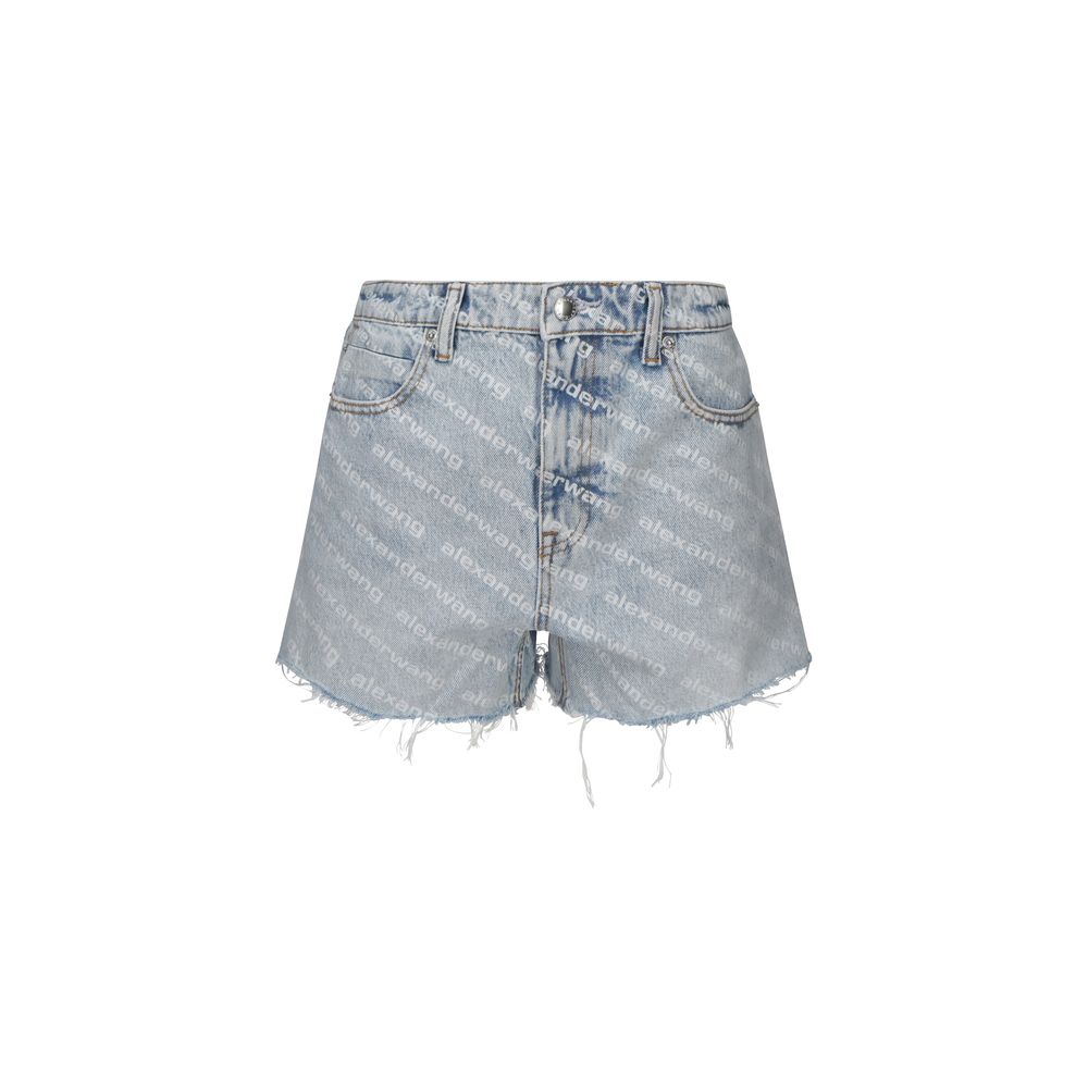 Alexander Wang Blue Cotton Bermuda Shorts